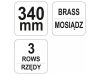 YATO Drótkefe réz 3 soros 340 mm