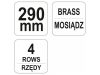 YATO Drótkefe réz kaparóval 4 soros 290 mm