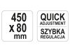 YATO Gyorscsavarszorító 450 x 80 mm nagy szorítóerővel