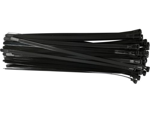 YATO Kioldható kábelkötegelő 7,6 x 300 mm fekete (100 db)
