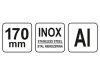 YATO Derékszög vonalzó 170 mm inox