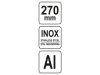 YATO Derékszög vonalzó 270 mm inox