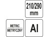 YATO Talpas derékszög vonalzó 290 x 185 mm alumínium