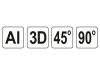YATO 3D derékszög Alumínium 150 mm 45°/90°
