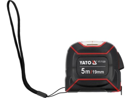 YATO Mérőszalag felső nyílással 5 m x 19 mm gumírozott