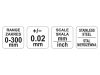 YATO Tolómérő 300/±0,02 mm
