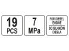 YATO Kompressziómérő készlet 19 részes Diesel motorokhoz 70 Bar