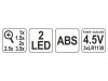 YATO Fejpántos nagyító LED világítással 1 x - 3,5 x