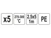 YATO Műanyag hegesztőpálca 2,5 x 5 mm x 1 m PE (5 db)