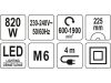 YATO Elektromos falcsiszoló zsiráf beépített porszívóval és LED lámpával 820 W