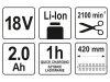 YATO Akkus lombnyíró 207-2740 mm 18 V Li-Ion (1 x 2,0 Ah akku+töltő)