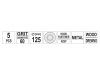 YATO Tépőzáras fíbertárcsa 125 mm / P60 8 lyukas (5 db/cs)