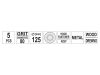 YATO Tépőzáras fíbertárcsa 125 mm / P80 8 lyukas (5 db/cs)