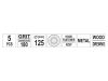 YATO Tépőzáras fíbertárcsa 125 mm / P180 8 lyukas (5 db/cs)