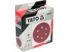 YATO Tépőzáras fíbertárcsa 150 mm / P180 6 lyukas (50 db)