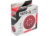 YATO Tépőzáras fíbertárcsa 150 mm / P240 8 lyukas (50 db)