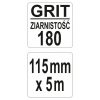 YATO Csiszolópapír tekercs 115 mm x 5 m P180