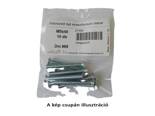 Süllyesztett fejű kereszthornyos csavar M5x30 (10 db)