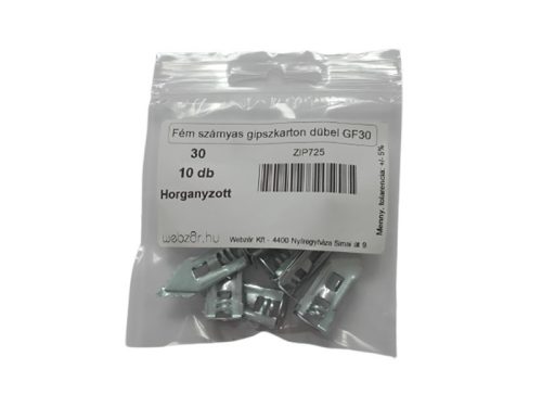 Fém szárnyas dübel gipszkart.GF 30/100 (10 db)